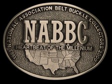 TF13146  NOS  2000  NAT'L ASSN OF BELT BUCKLE COLLECTORS  SOLID BRASS BUCKLE