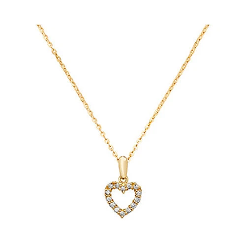 9ct Yellow Gold Heart Plaque Necklace | Buy Online | Free and Fast UK  Insured Delivery