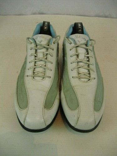 Womens Shabby Chic Callaway Golf Shoes White/Blue Embroidery Rhinestones Sz 7 - Picture 2 of 9