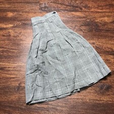 TALBOTS A-Line Gray Check Plaid Wool Skirt Women's Size 8