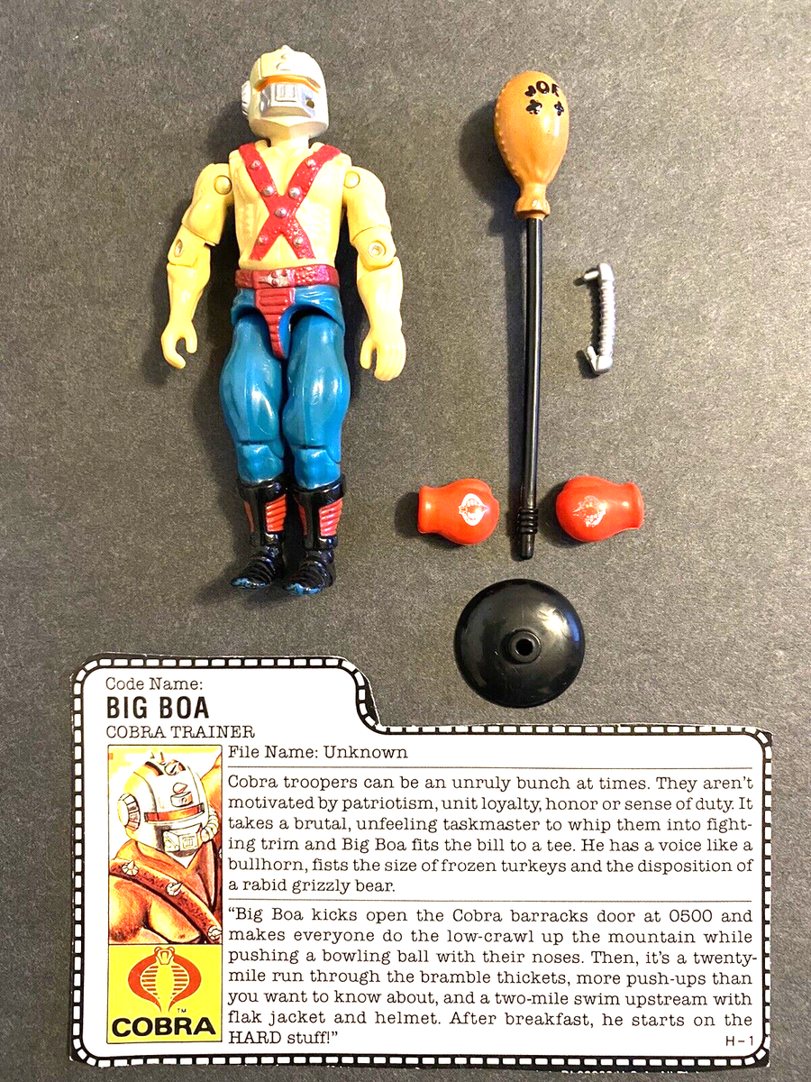 VINTAGE 1980'S G.I. JOE BIG BOA 100% COMPLETE WITH FILE CARD