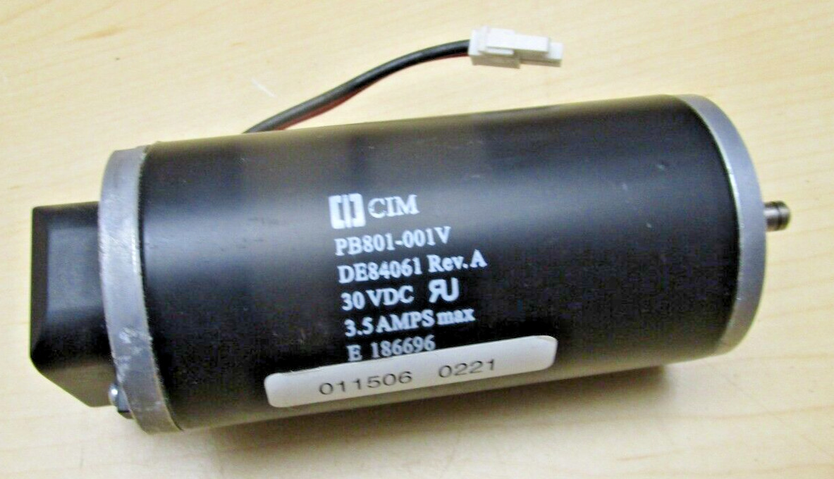 CIM PAPER TRANSPORT MOTOR ASSEMBLY PB801-001V 30VDC 3.5AMPS