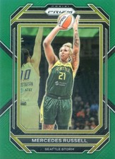 2023 Panini Prizm WNBA MERCEDES RUSSELL #81 GREEN PRIZM STORM