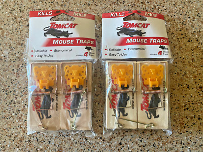 2 Packages~ 8 Easy To Use Tomcat Mouse Traps- Reliable & Economical ~ Kills Mice