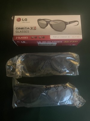 LG Cinema 3D GLASSES for TV 2 Pair Pack AG-F310 Open Box Never Used