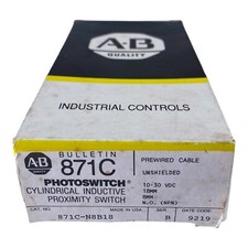 Allen-Bradley 871C-N8B18 Cylindrical Inductive Proximity Switch Prewired Cable