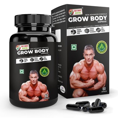2 X BEST CHOICE NUTRITION GROW BODY KAPSEL ZUR GEWICHTSZUNAHME MUSKELAUFBAU