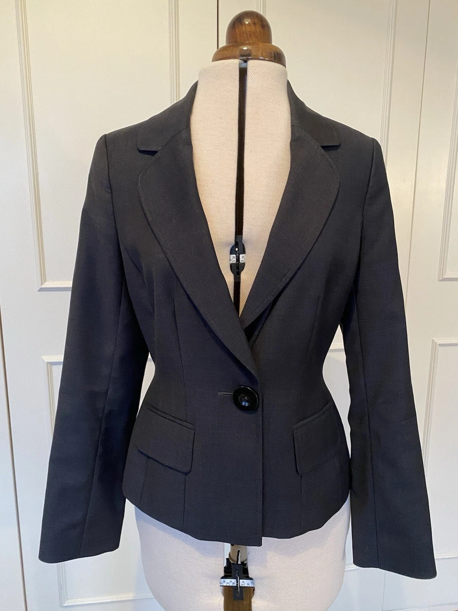 Veste Blazer T.M Lewin Gris Taille UK 10 Femme - Occasion Très Bon état, Style Travail Chic