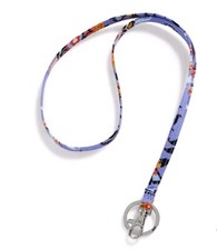 Vera Bradley Lanyard Cotton Mural Garden Multicolor w/Silvertone Hardware NWT