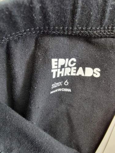 Epic Threads Solid Leggings Girls 6 Deep Black Elasticized Waistband Pull On - Picture 10 of 16