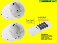Micro-Funk-Steckdosen-Set 2X Zwischensteckdose Power-Funkstecker +1 X Handsender