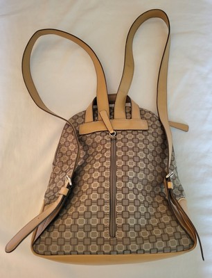 Nine West Camel Tan Small Mini Backpack Bag Pockets Clean No  display picture 3