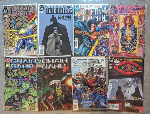 DC Comic Book Bundle X8 Batman Superman Chain Gang 52 Collectable Vintage RARE