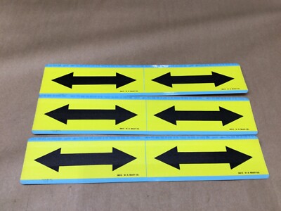 Lot Of 6 ( 3 Sheets Of 2 Markers) Brady Arrow Marker 2 1/4  X 7  #33F121-CI