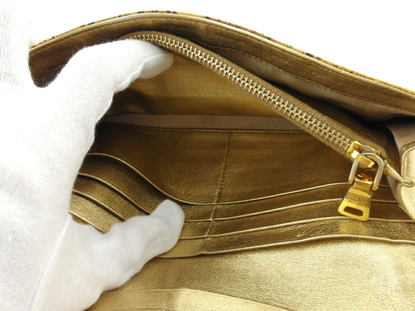 Prada Wallet Python Beige Python Leather Authenti… - image 7