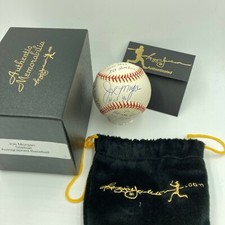 Joe Morgan Signed Heavily Inscribed Career STAT Baseball Reggie Jackson COA