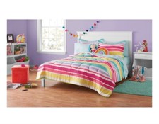 Your Zone Rainbow 7pc. Bedding Set Comforter, Sheets Shams FULL - BRAND NEW