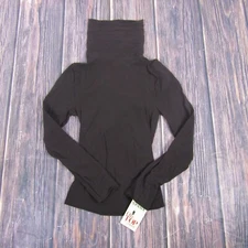 Spanx On Top NEW NWT Large Turtleneck Long Sleeve Top Brown 973 Shaping