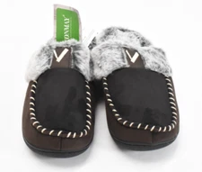 Vonmay Warm Fuzzy Slippers Faux Fur Closed Toe Slip On House Shoes Women Sz 9-10
