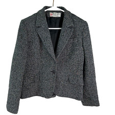 Peabody House Wool Blend Notch Lapel Blazer Size 9/10 Womens Long Sleeves
