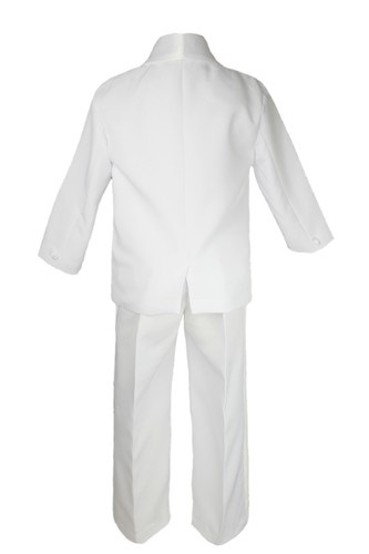 Baby Toddler Boy Guadalupe on stole 6pcs Christening Baptism White SUIT TUXEDO - Picture 6 of 16