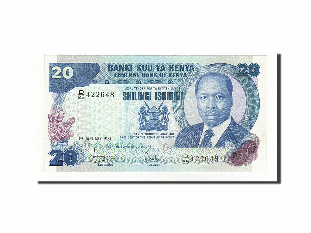 [#160996] Banknote, Kenya, 20 Shillings, 1981-87, 1981-01-01, KM