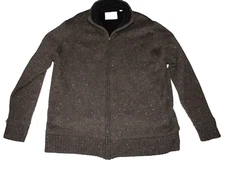 Weatherproof Vintage Sherpa Lined Cardigan Full Zipper Men's  XL Brown Flecks