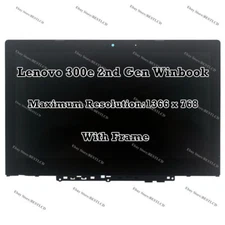 11.6" Lenovo 300e Winbook 2nd Gen 81M9 HD LCD Touch Screen Assembly 5D10T45069