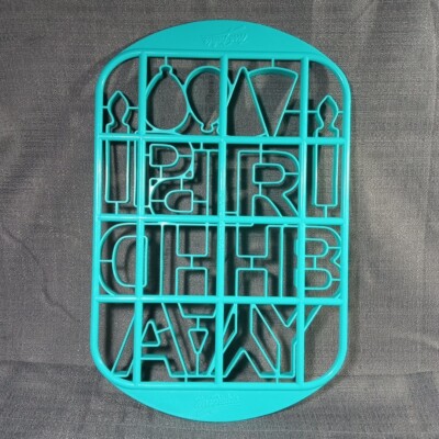 MRS. FIELDS - 3'' Letters HAPPY BIRTHDAY Cookie Cuttables Cutter Grid-Crafts