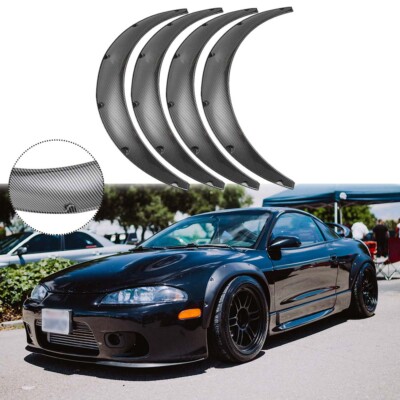 35'' Carbon Fender Flares Wheel Arches Extra Wide Body Kit For Mitsubishi Eclipse