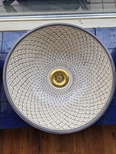 35cm-13.7inches, Ceramic Sink for Bathroom  Kitchen, Handmade Fish Scale Sink