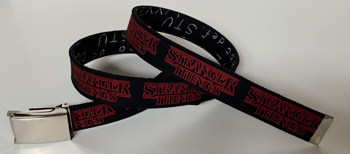 STRANGER THINGS BELT Buckle Pop Punk Rock 80's Black Red Hot