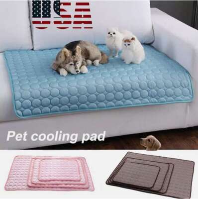 Pet Cooling Mat Cool Pad Cushion Dog Cat Puppy Blanket For Summer Sleeping Bed