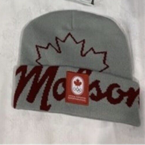 Molson Canadian Knit Hat Beanie NEW Grey /Red Adult Unisex CANADA - Picture 1 of 1