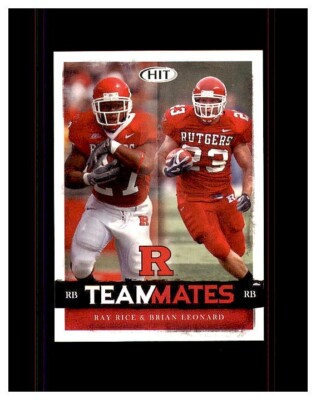 2008 SAGE Hit Teammates Ray Rice Brian Leonard & #60 Rookie RC RUTGERS