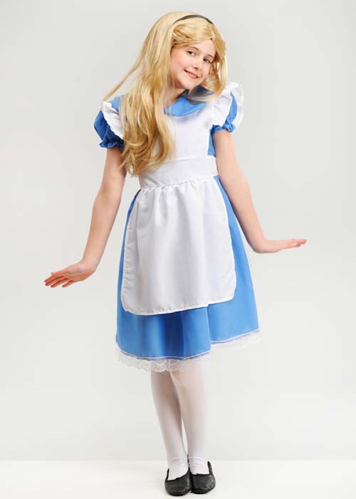 Childrens Size Blue Alice In Wonderland Style Girls Book Character
