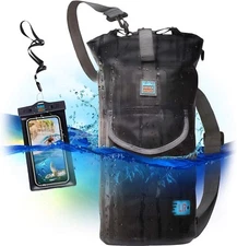 10L Waterproof Dry Bag (Black) - For Kayaking, Boating, Backpack, Floating