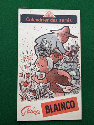 60 s 70 s Deko Werbeprospekt Aussaatkalender Samen Blainco 60er Jahre/