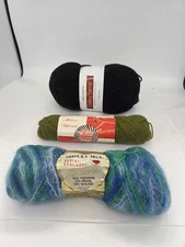 Lot 3 Vtg Northampton 100% Wool, Coats & Clark Mohair, Melrose Nylon Wool Yarn