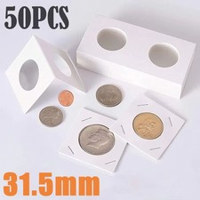 50x Assorted Coin Holder 2X2 Cardboard Mylar Flip 31.5mm