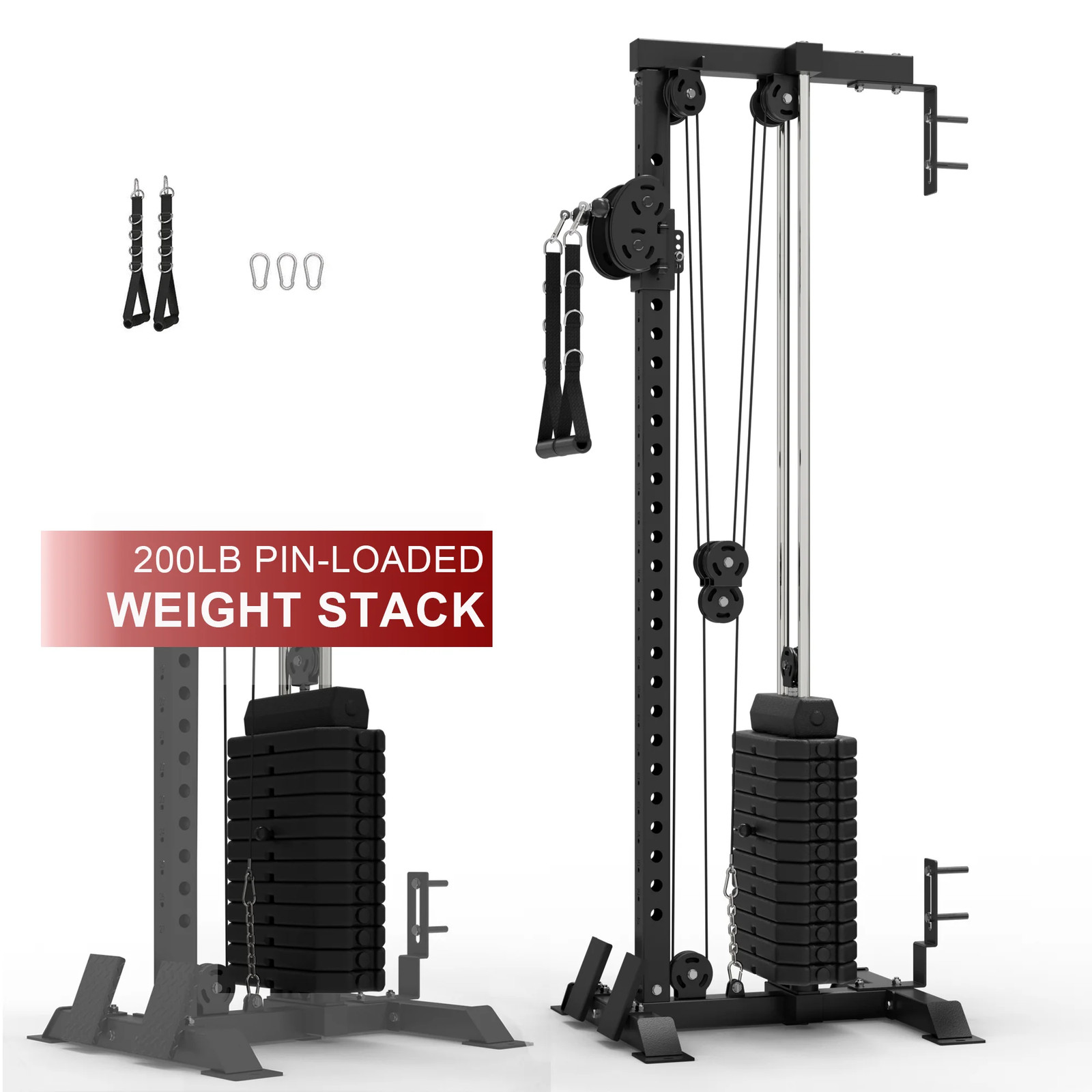 Cable Crossover Machine Home Gym, Wall Mount Cable Station w