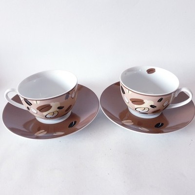 Kaffeetasse mit Untertasse Dekor Coffee Beans Ritzenhoff & Breker R & B Flirt 2x