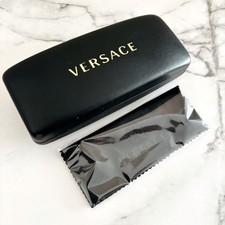 Versace Black Sunglasses Glasses Protective Case and Cleaning Cloth