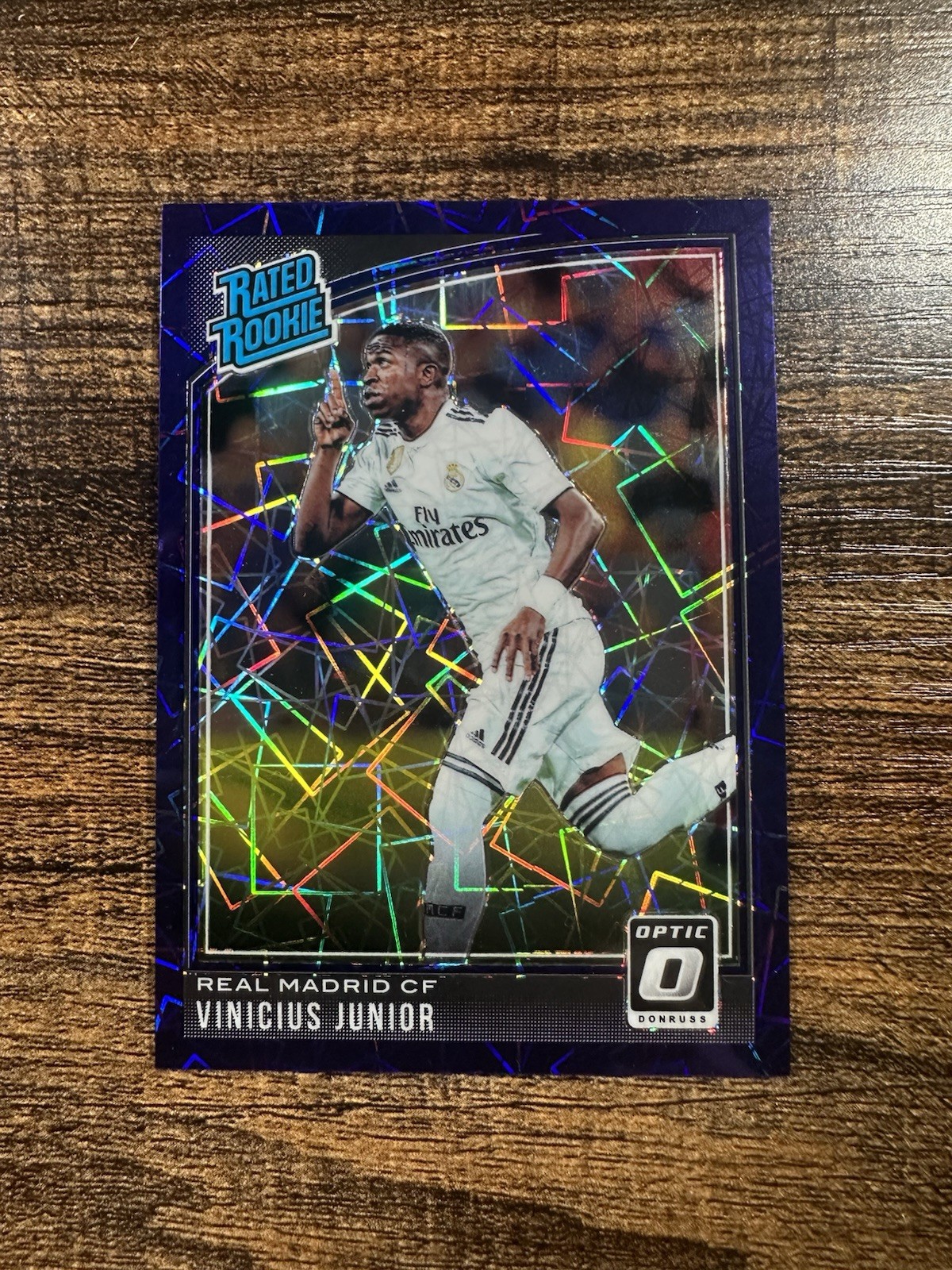 2018-19 Panini Donruss Optic Vinicius Junior Purple Velocity Rated Rookie /125