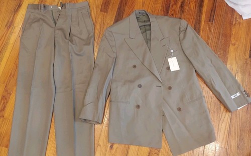 NWT RARE Men's Vintage Suit 40 R Mani by Giorgio Armani Jacket/Pants 34 Tan Wool - Picture 2 of 22