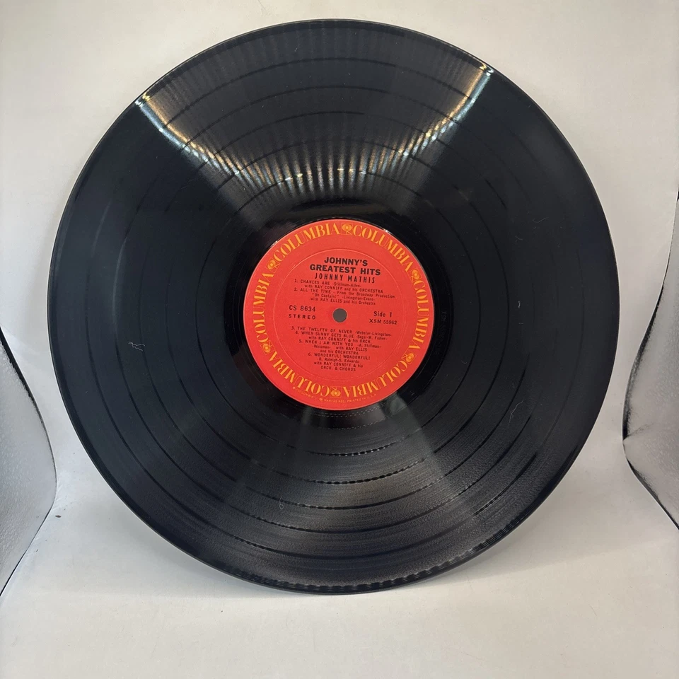 Johnny Mathis Greatest Hits LP Columbia CS 8034 Stereo Vinyl 60s Pop - Image 4 of 4