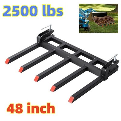New﻿ Heavy Duty Clamp On Debris Forks for 48'' Tractor Bucket 2500 LB Capacity