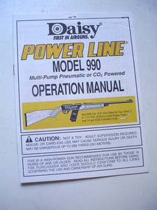 Daisy Power Line Model 990 Operation Manual, New condition.