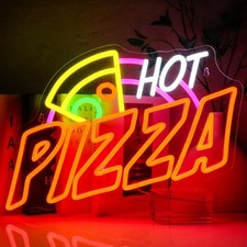 Pizza Neon Sign for Wall Decor, Hot Led Signs Room, Multi-colored