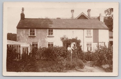 RPPC Unidentified Cottage House Garden, Man Woman Doorway ''Probably Birmingham''